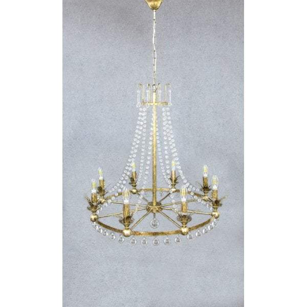 Rococo Chandelier Iron in Ant Silver-Chandeliers and Ceiling Lights-Emac & Lawton-Default Title---abc