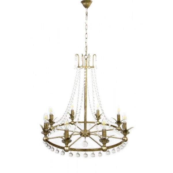 Rococo Chandelier Iron in Ant Silver-Chandeliers and Ceiling Lights-Emac & Lawton-Default Title---abc