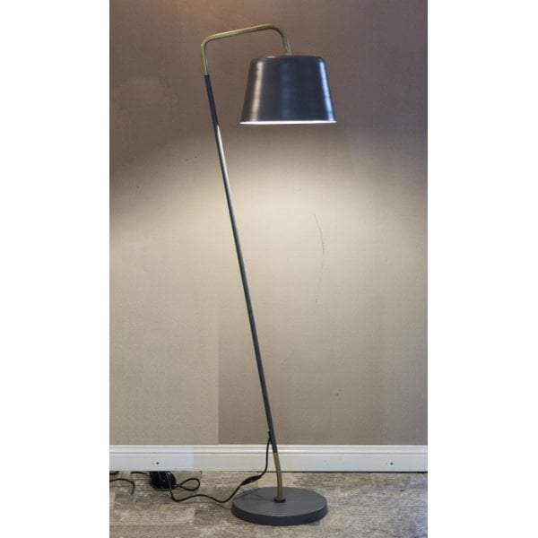 Fancourt Floor Lamp In Antique Zinc-abc