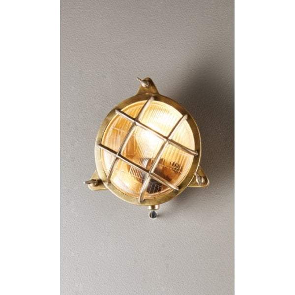 Palmerston Wall Lamp Outdoor in Brass-Wall Lamps-Emac & Lawton-Default Title---abc