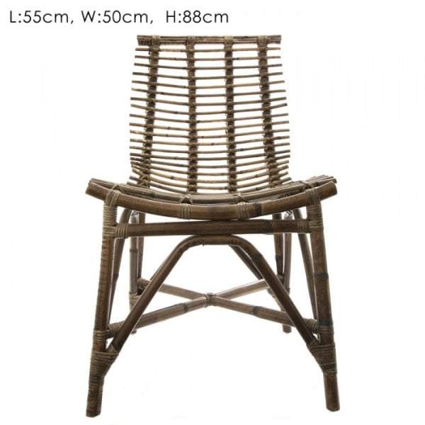 Rattan Dining Chair 55x50x88-Dining Chairs-Emac & Lawton-Default Title---abc