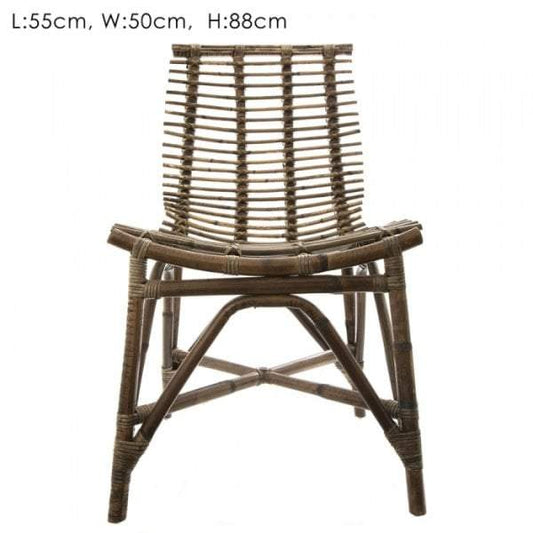 Rattan Dining Chair 55x50x88-Dining Chairs-Emac & Lawton-Default Title---abc