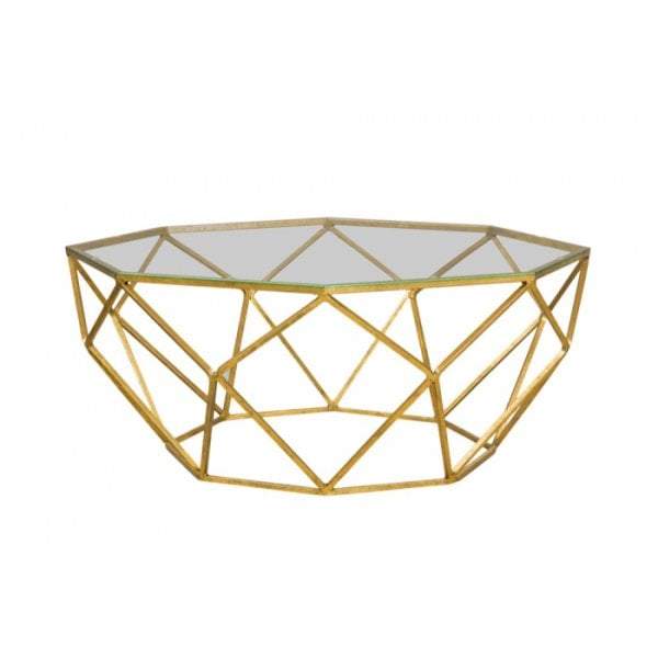 Chanel Coffee Table Diamond Glass Top Go-abc