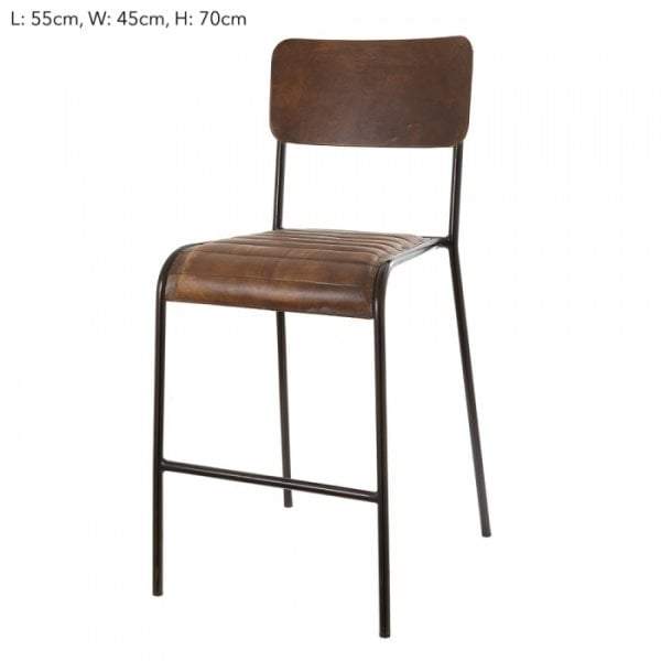 Toscano Iron Leather Chair-Seating-Emac & Lawton-Default Title---abc