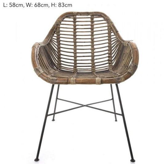 Rattan Chair Iron Grey 58x68x83-Seating-Emac & Lawton-Default Title---abc