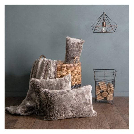 Olinda Wolf Cushion Chocolate 400x600mm-abc