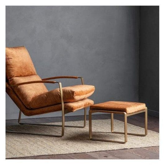 Hugo Footstool Ochre-abc