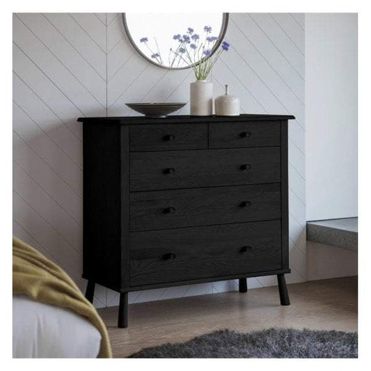 Walter 5 Drawer Chest Black-Drawers-Bodhi-Default Title---abc