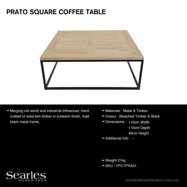 Prato Square Coffee Table-Coffee Tables-Searles Homewares-Default Title---abc