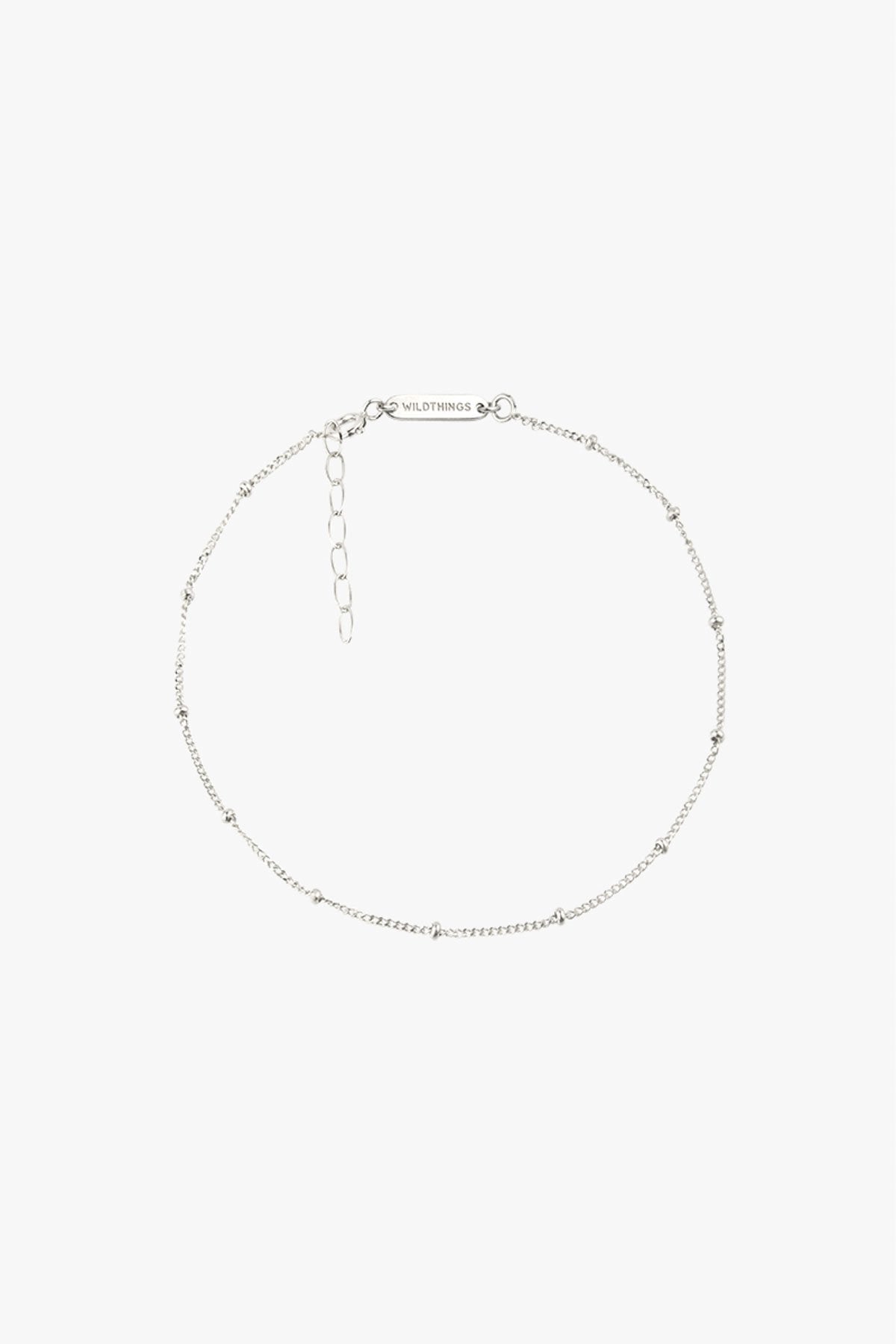 Stud chain anklet silver-Anklet-wildthings_collectables-Silver---abc