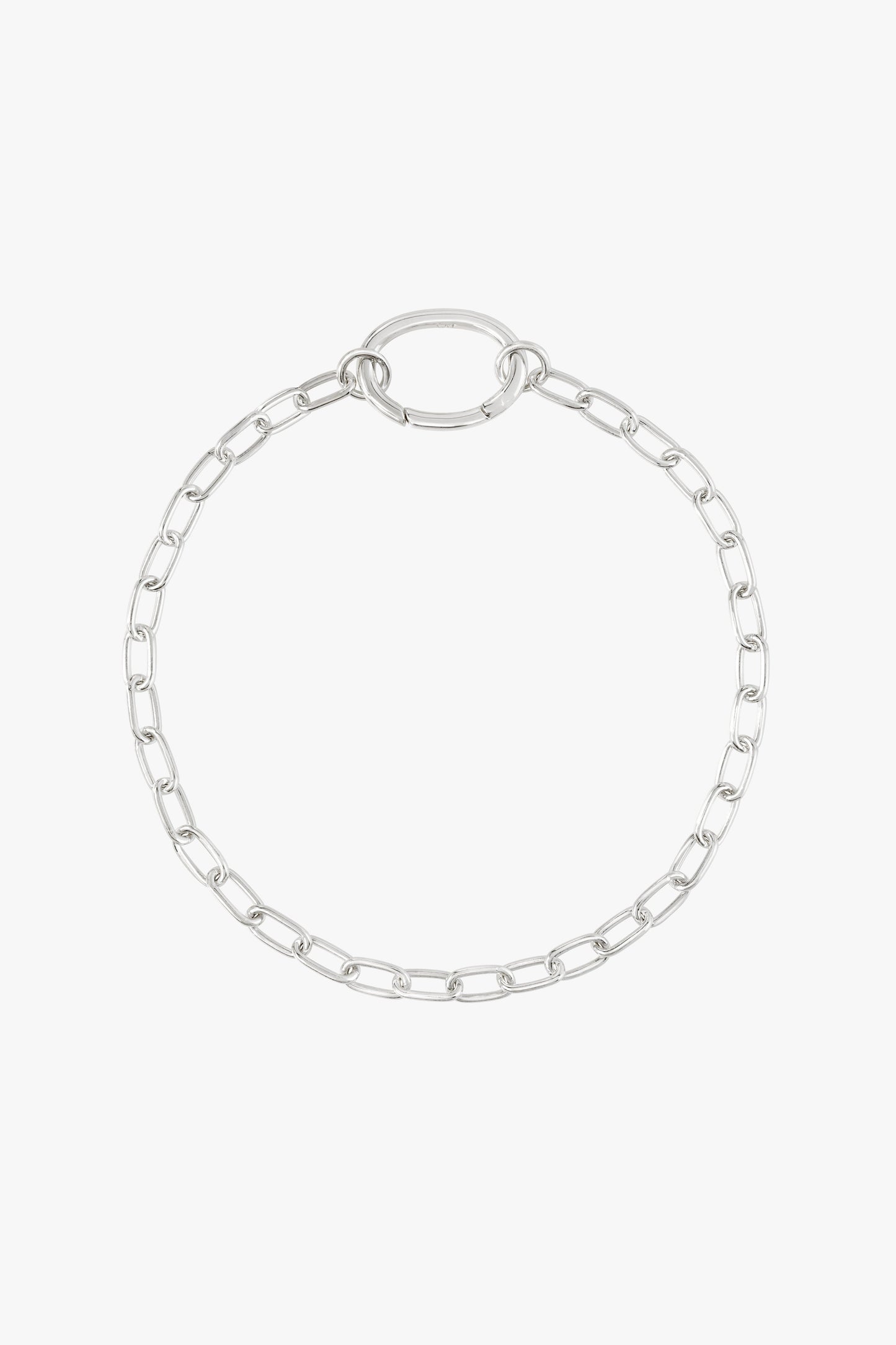 Chunky figaro clasp bracelet silver-abc