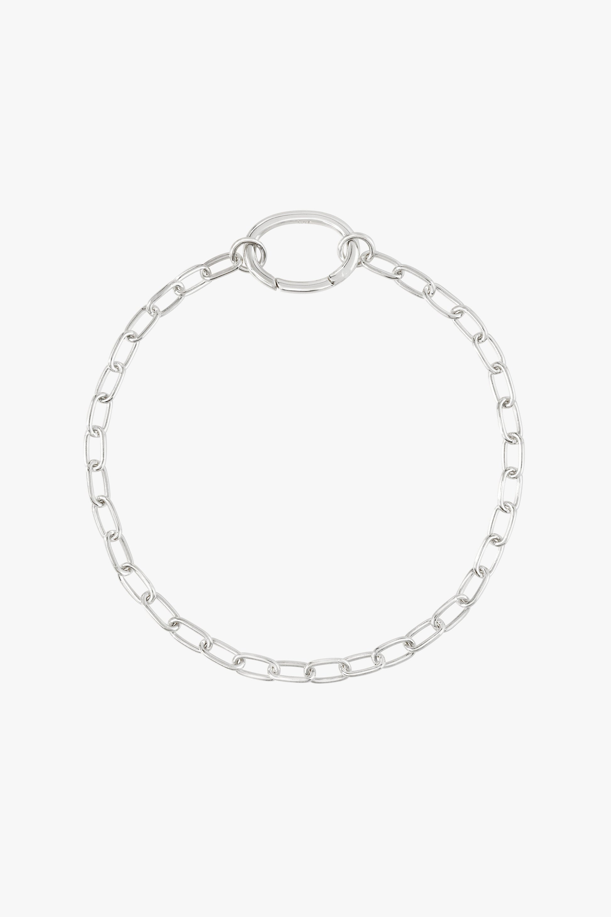 Chunky figaro clasp bracelet silver-abc