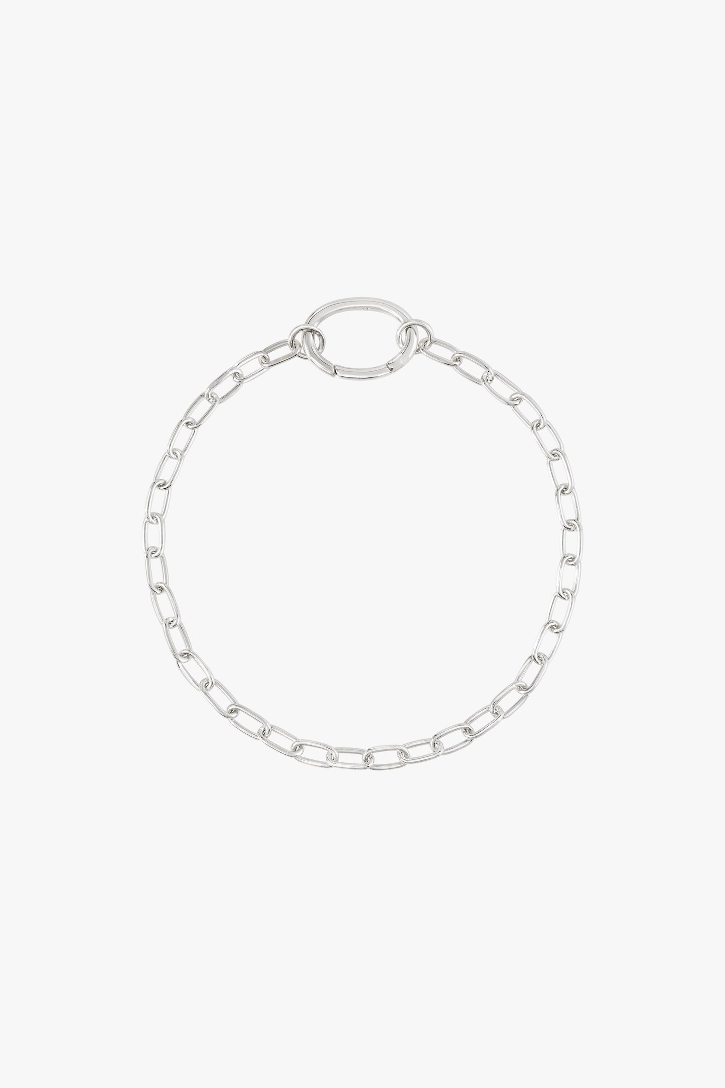 Chunky figaro clasp bracelet silver-abc