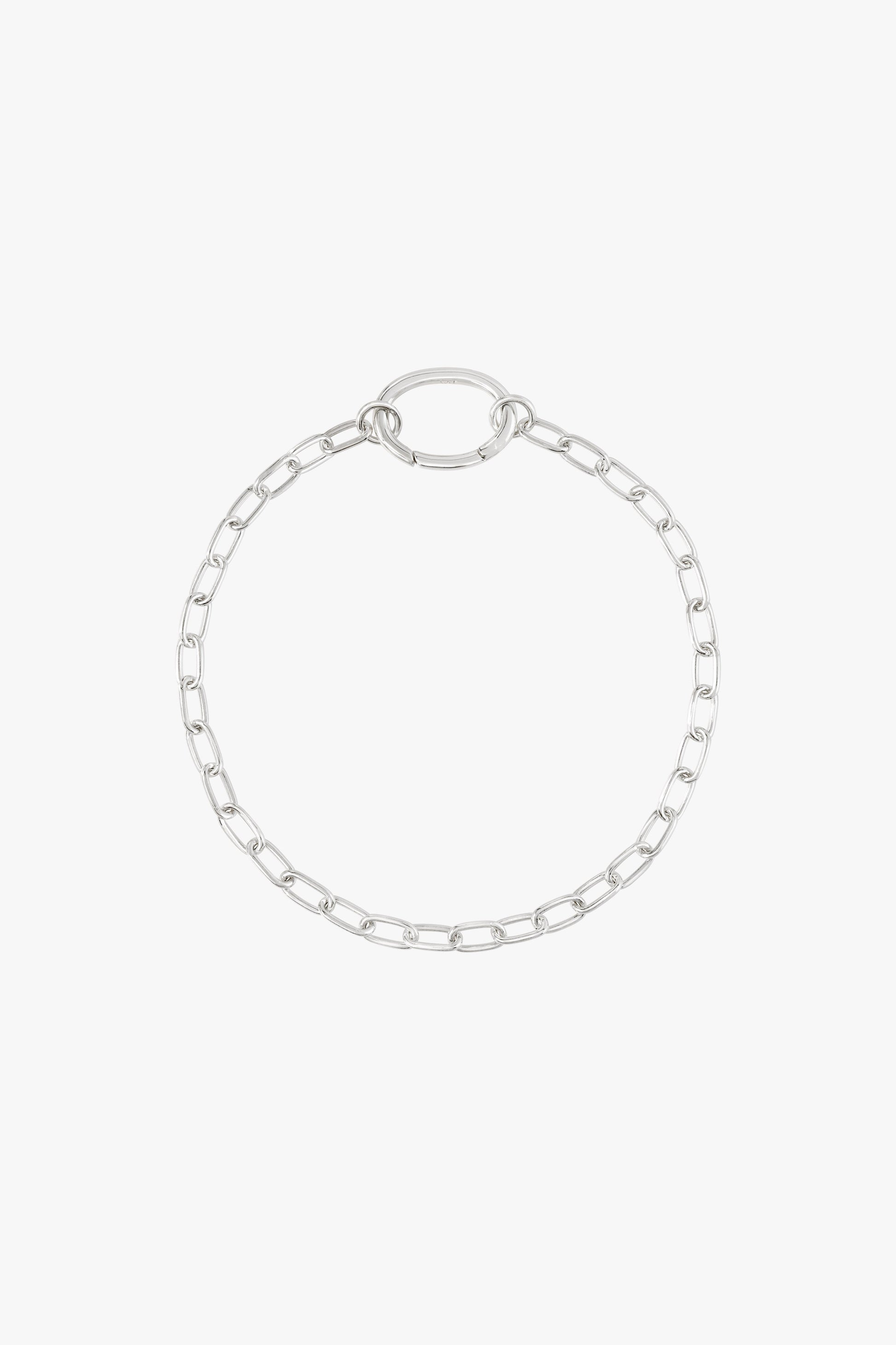 Chunky figaro clasp bracelet silver-abc