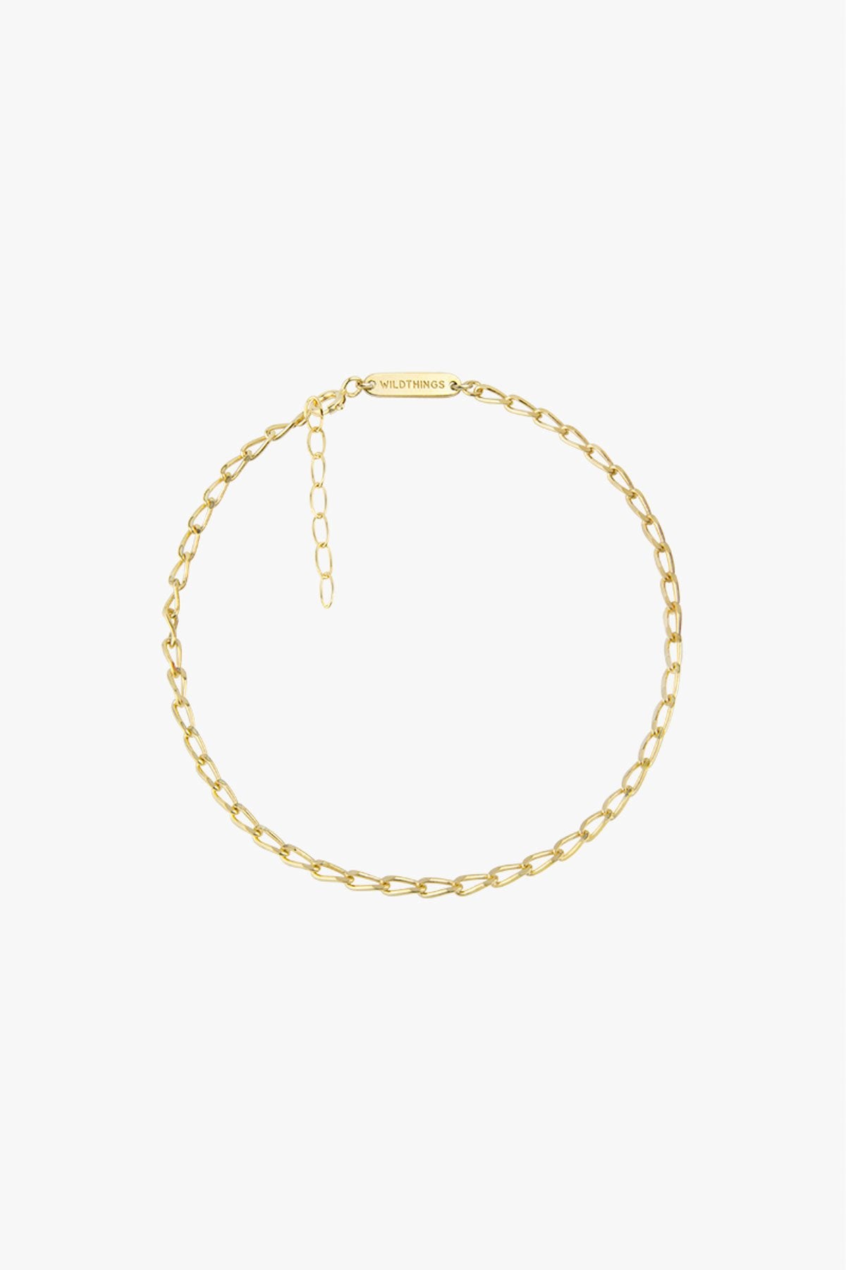 Oval chain anklet gold plated-Anklet-wildthings_collectables-Gold plated---abc