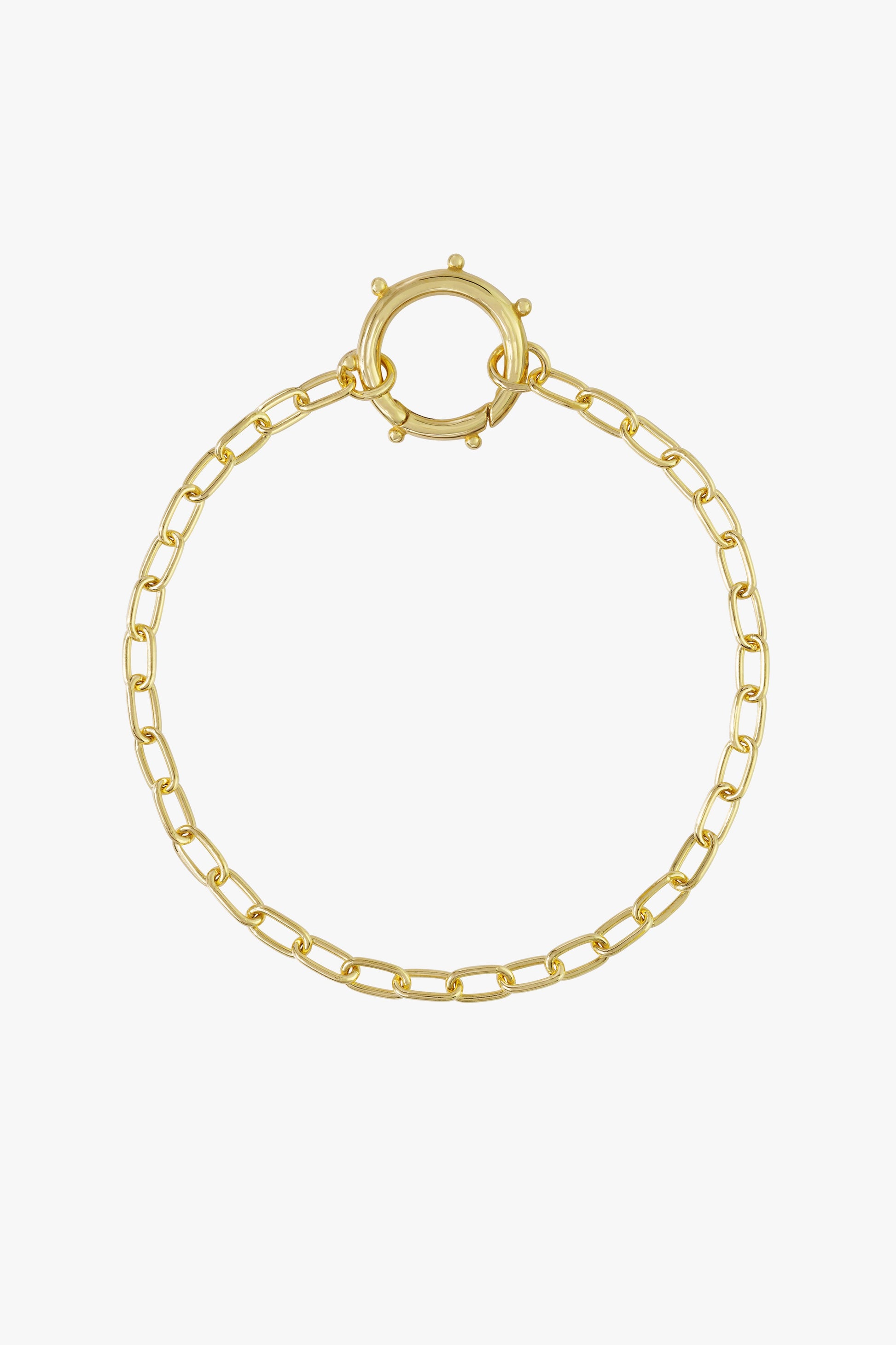 Chunky figaro clasp bracelet gold pated-abc