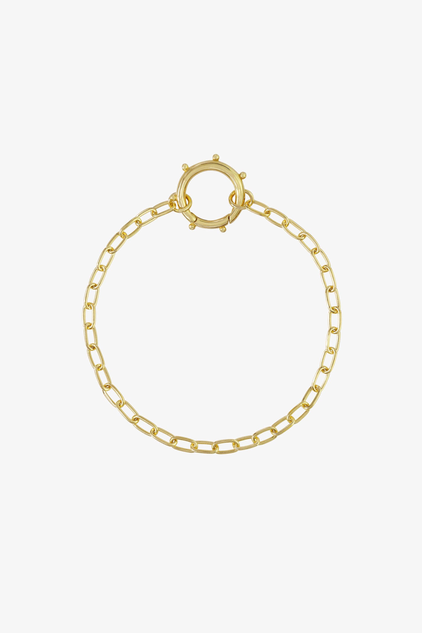 Chunky figaro clasp bracelet gold pated-abc