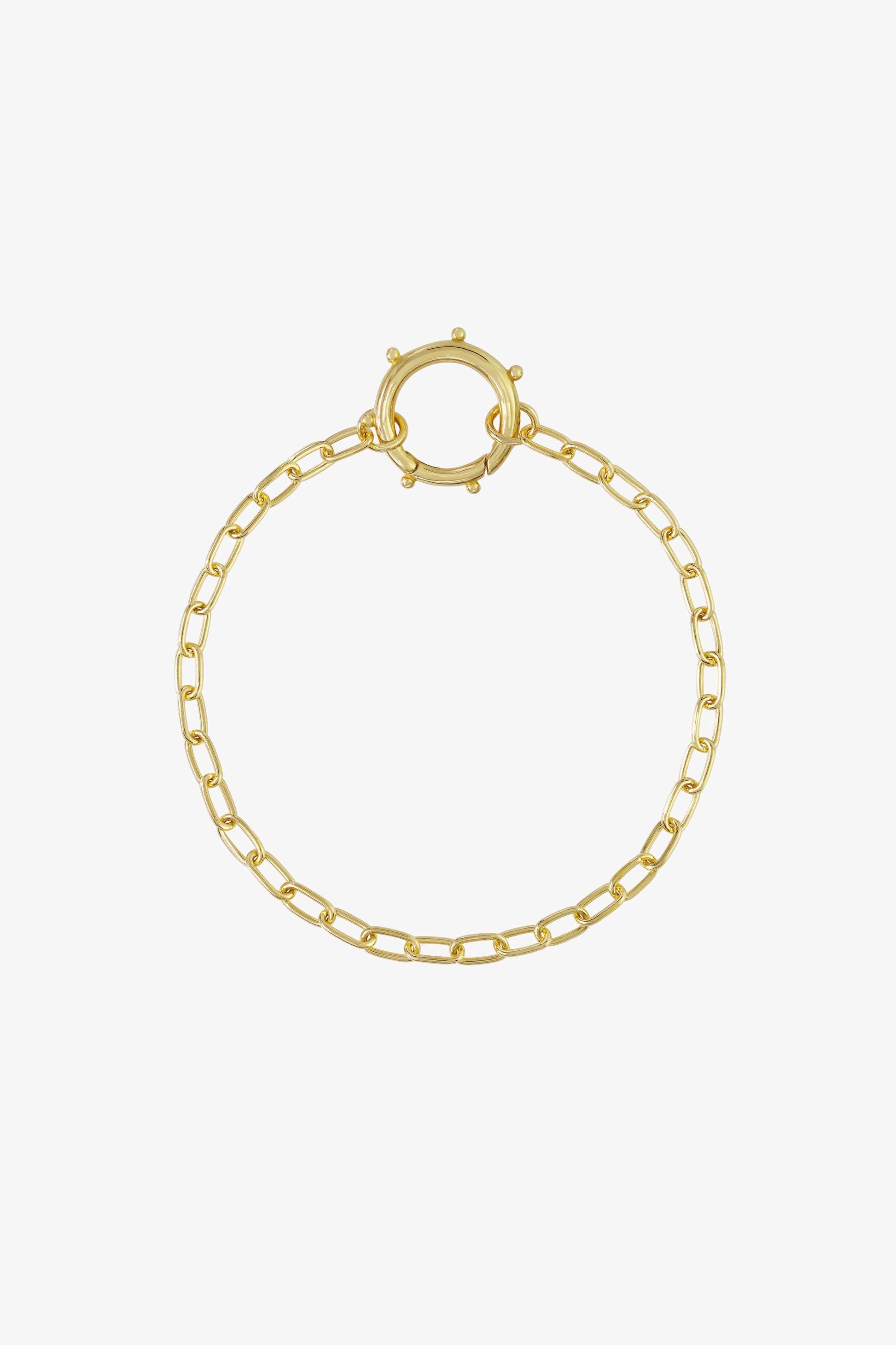 Chunky figaro clasp bracelet gold pated-abc
