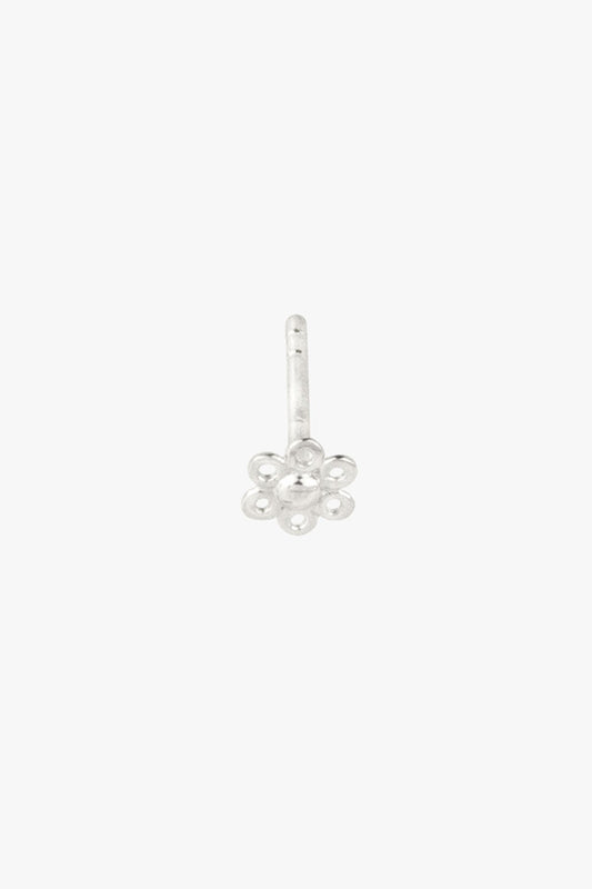 Poppy flower stud silver-Stud-wildthings_collectables-Silver---abc