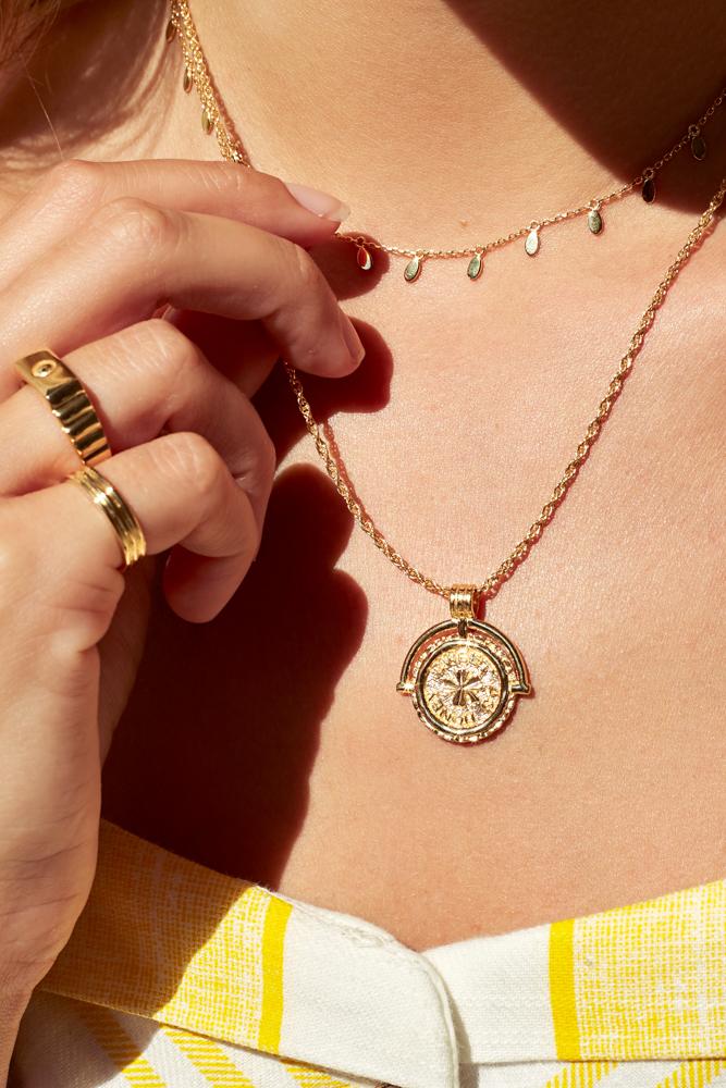 Waterdrop gold plated (36 cm)-Necklace-Wildthings_collectables-Gold plated---abc