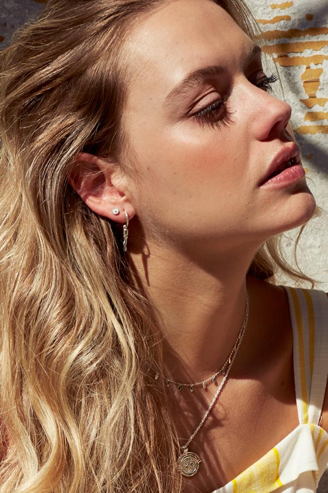 Wildflower ear stud silver-Earring-Wildthings_collectables-Silver---abc