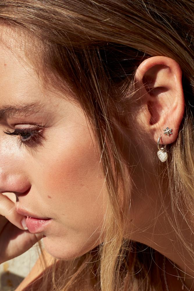 Flower stud silver-abc