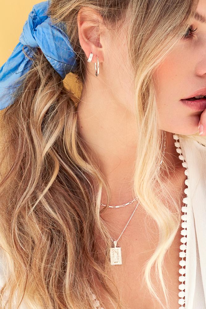 Python huggie silver-Earring-Wildthings_collectables-Silver---abc