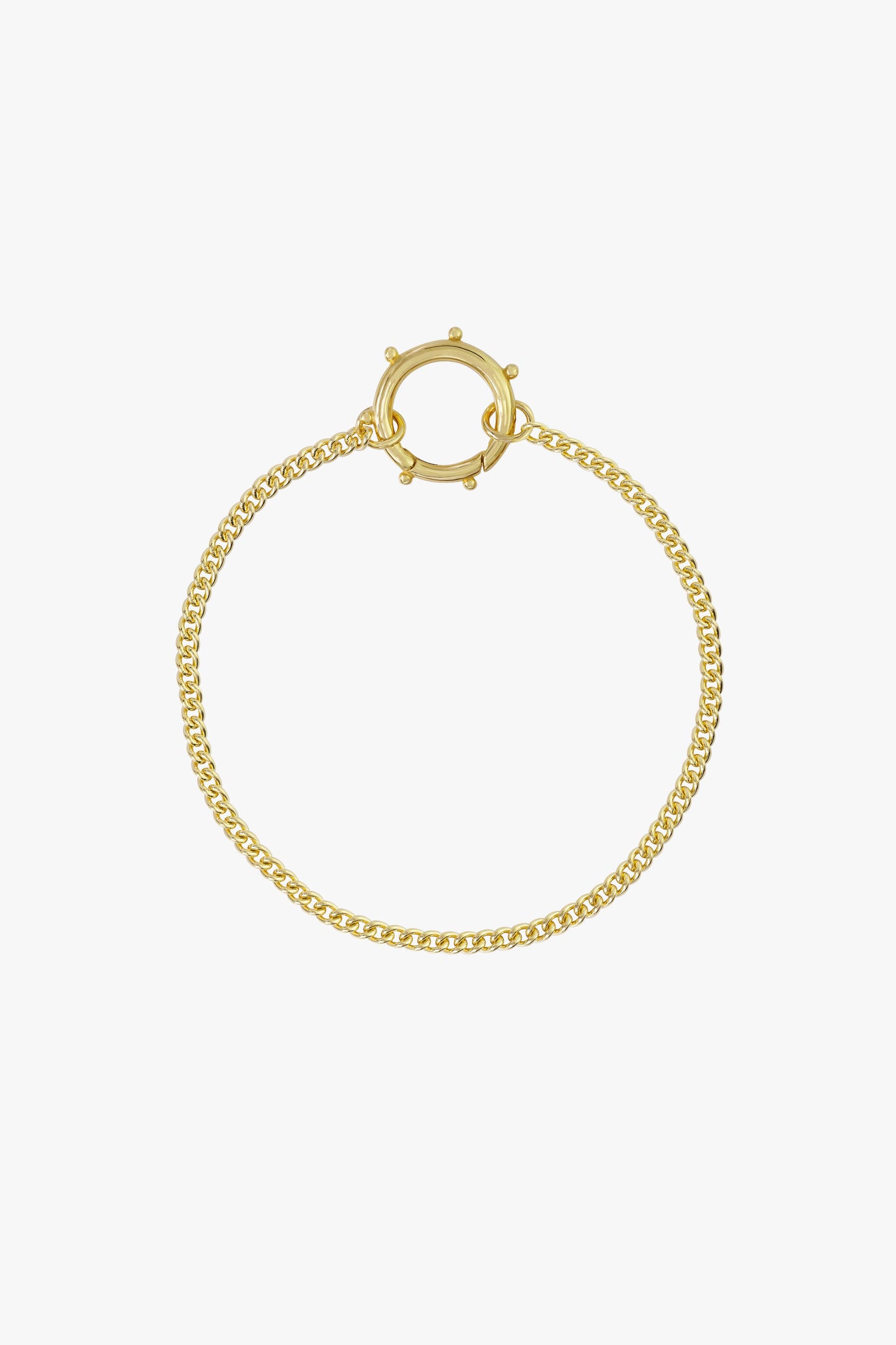 Curb clasp bracelet gold plated-abc