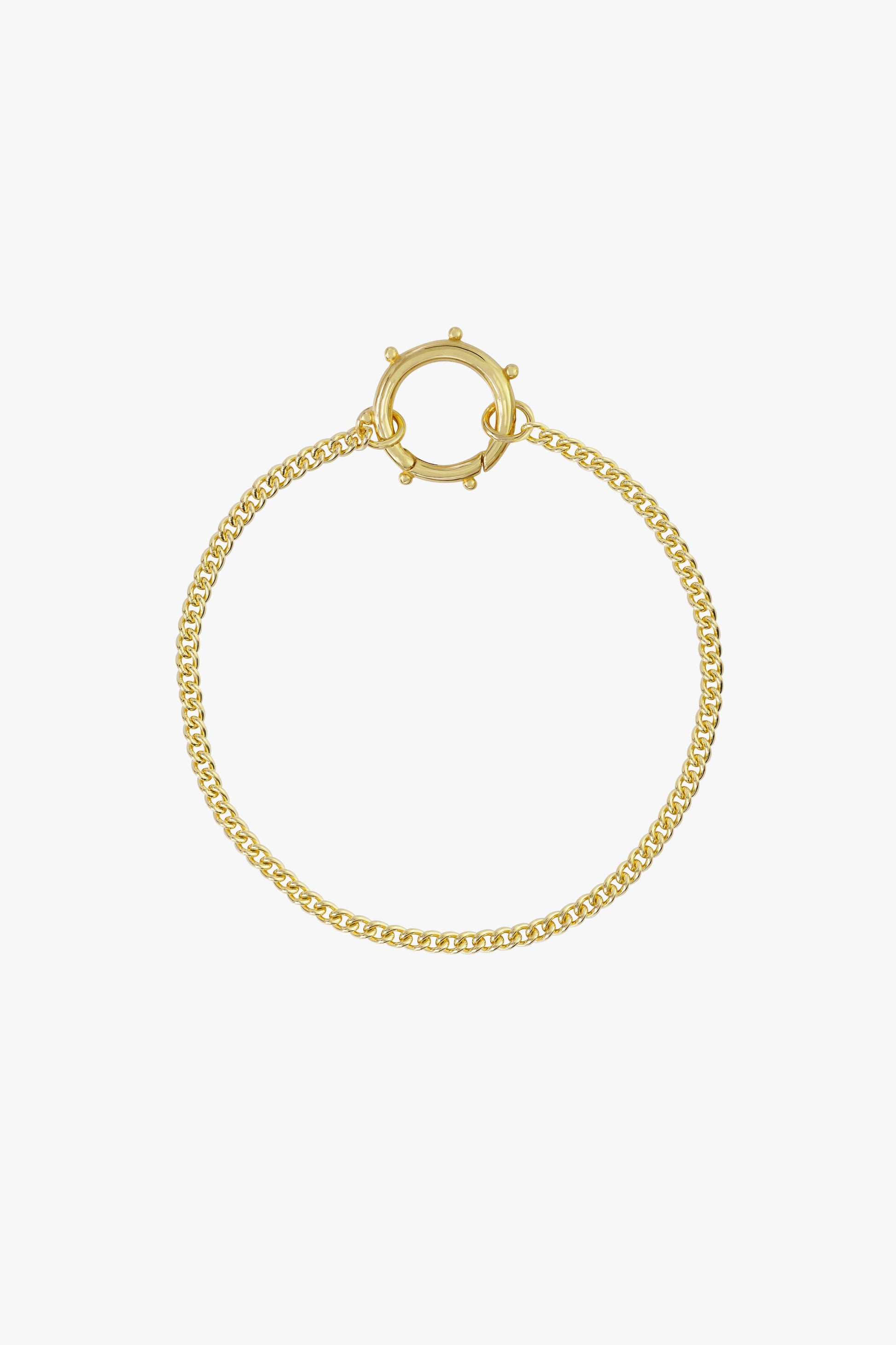 Curb clasp bracelet gold plated-abc
