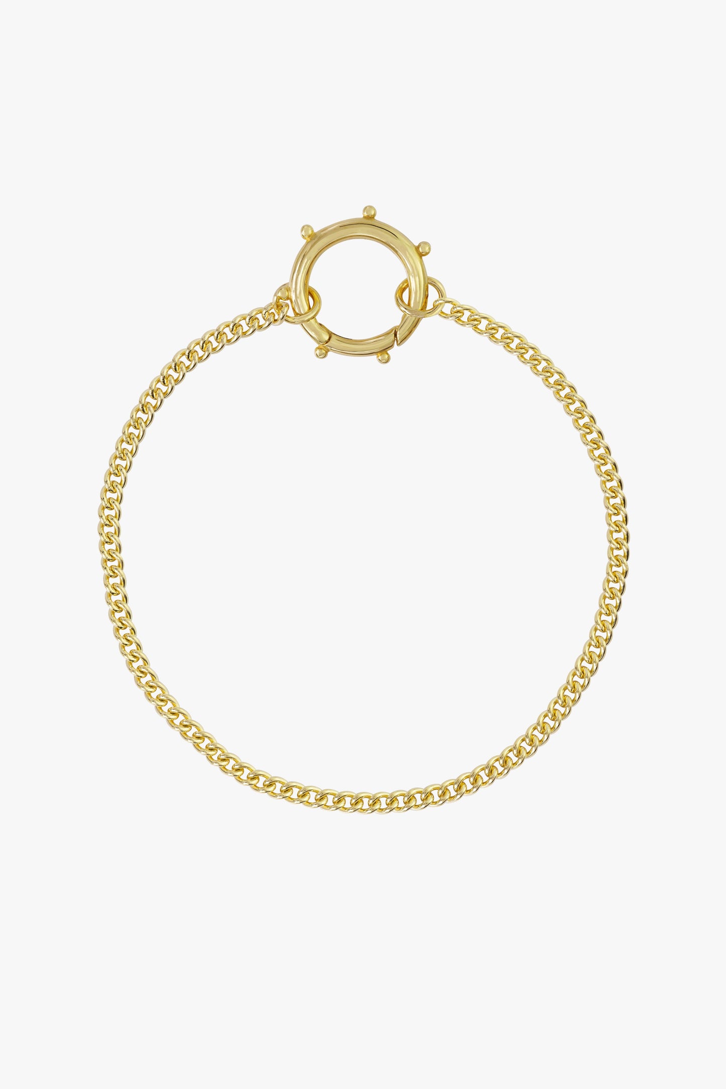 Curb clasp bracelet gold plated-abc