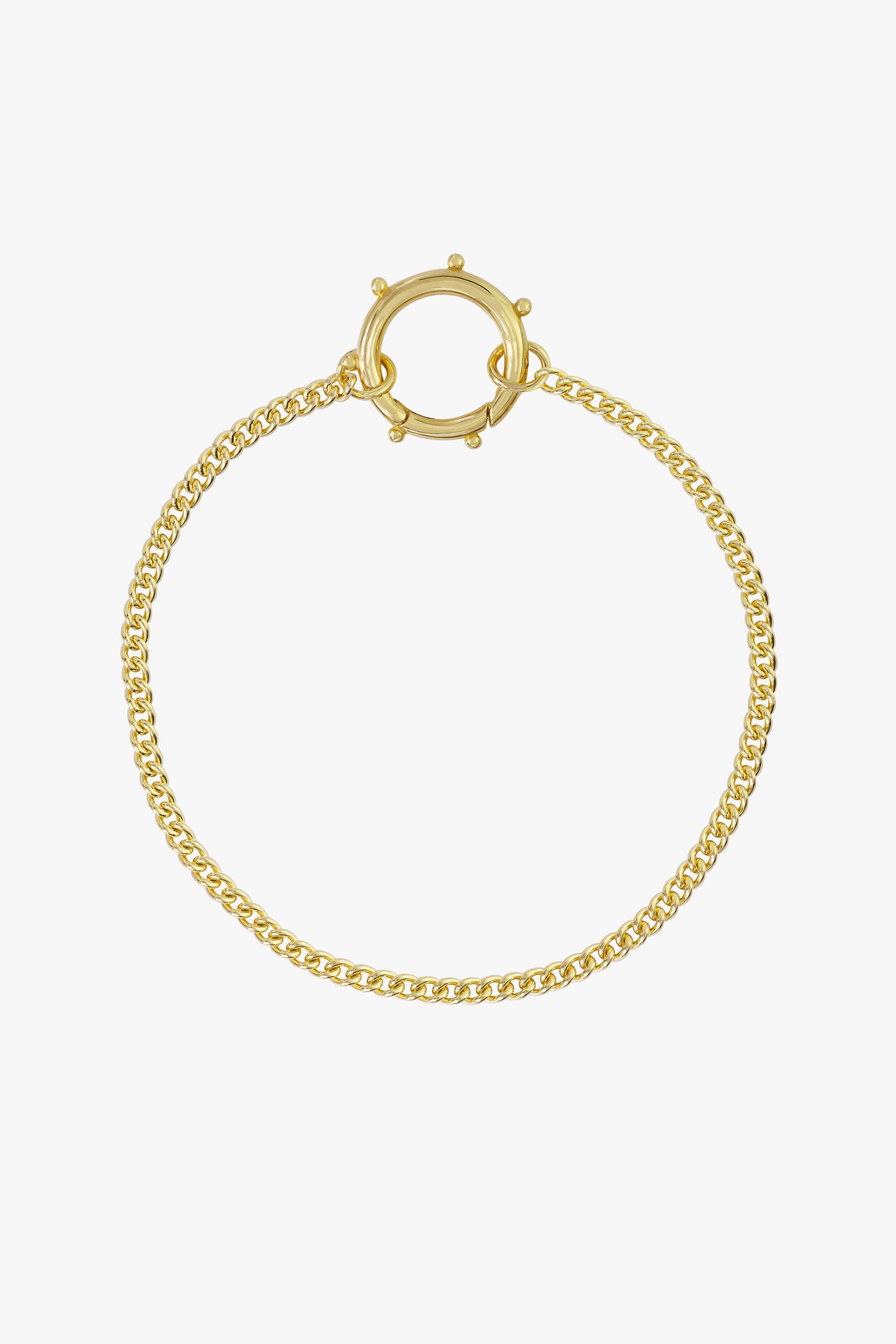 Curb clasp bracelet gold plated-abc