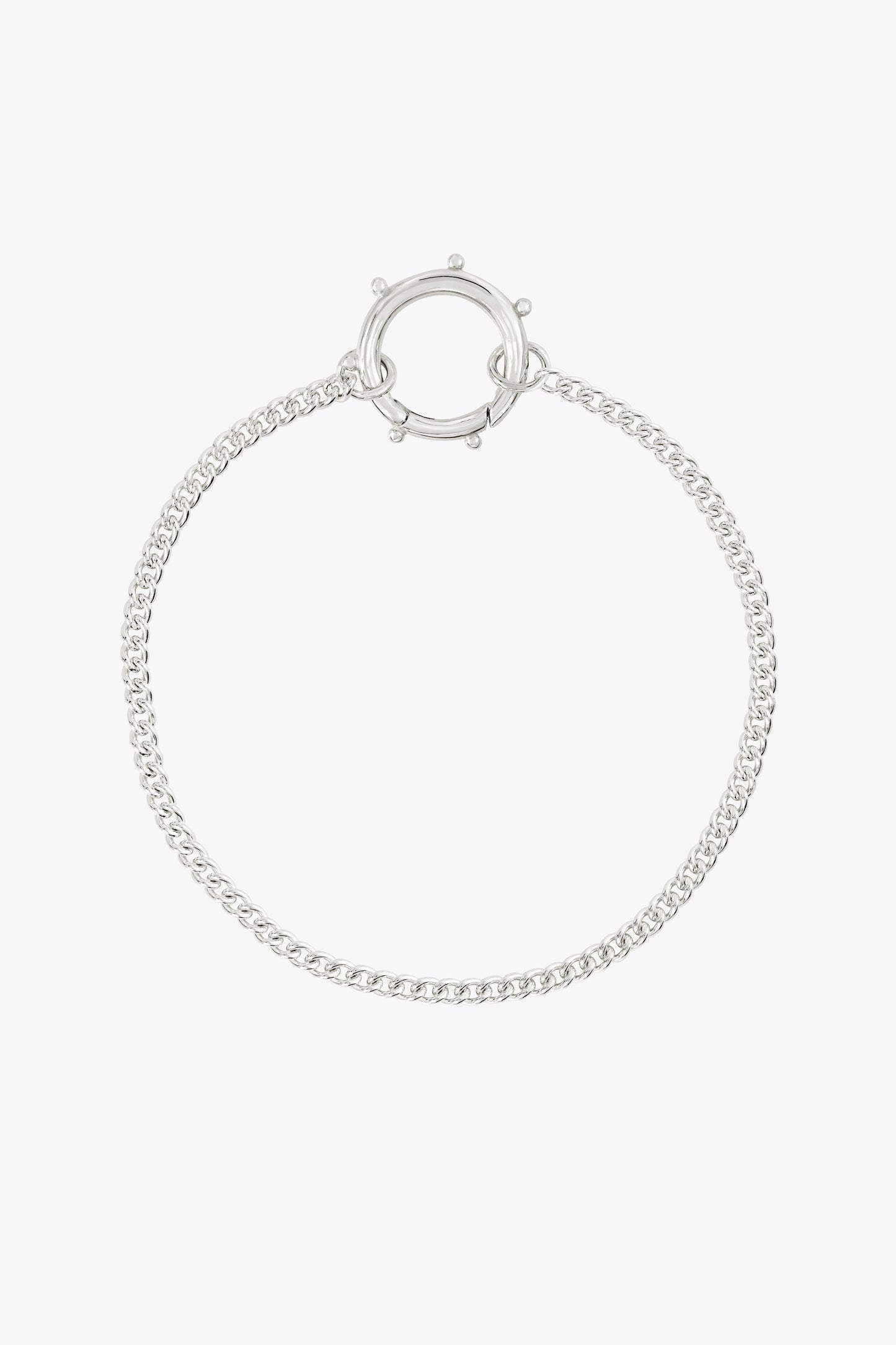 Curb clasp bracelet silver-abc