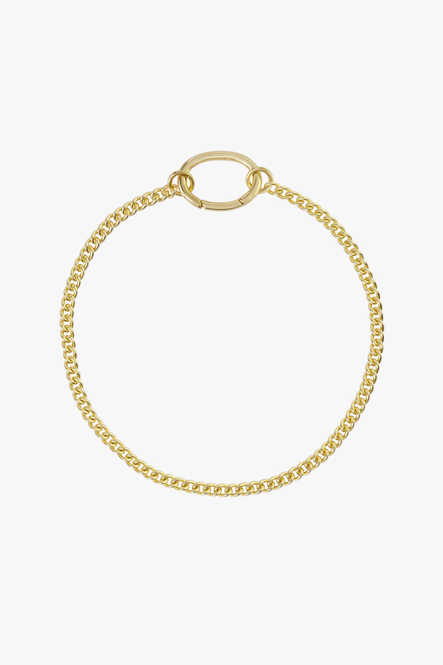 Curb clasp bracelet gold plated-abc