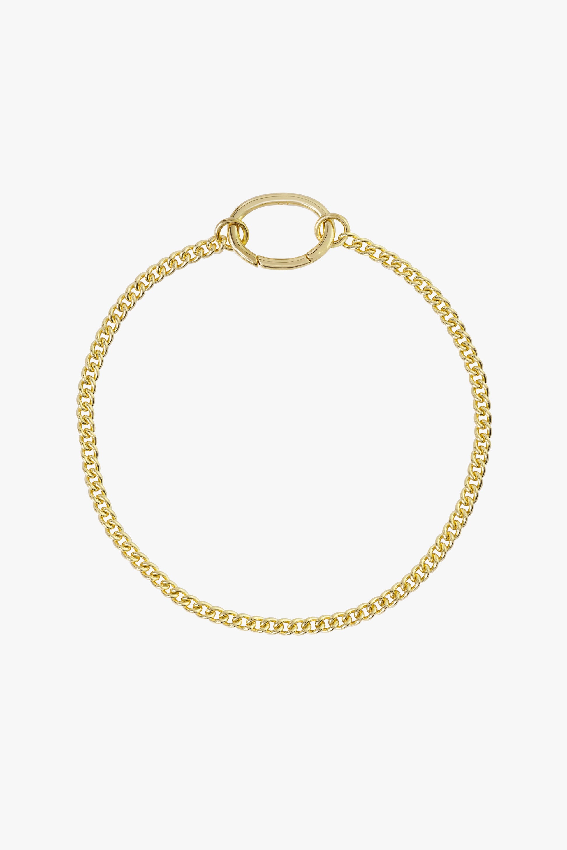 Curb clasp bracelet gold plated-abc