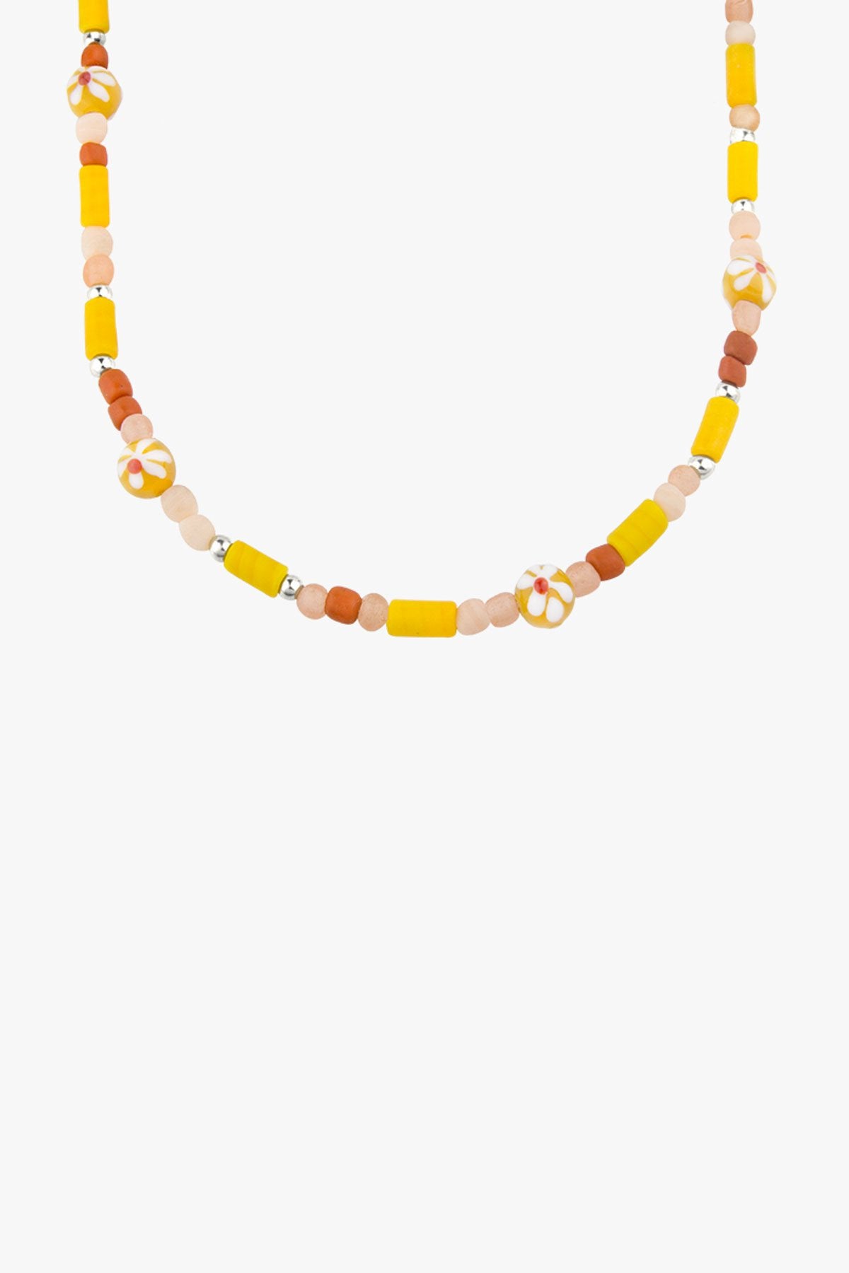 Sunshine necklace silver (34 cm)-Necklace-wildthings_collectables-Silver---abc