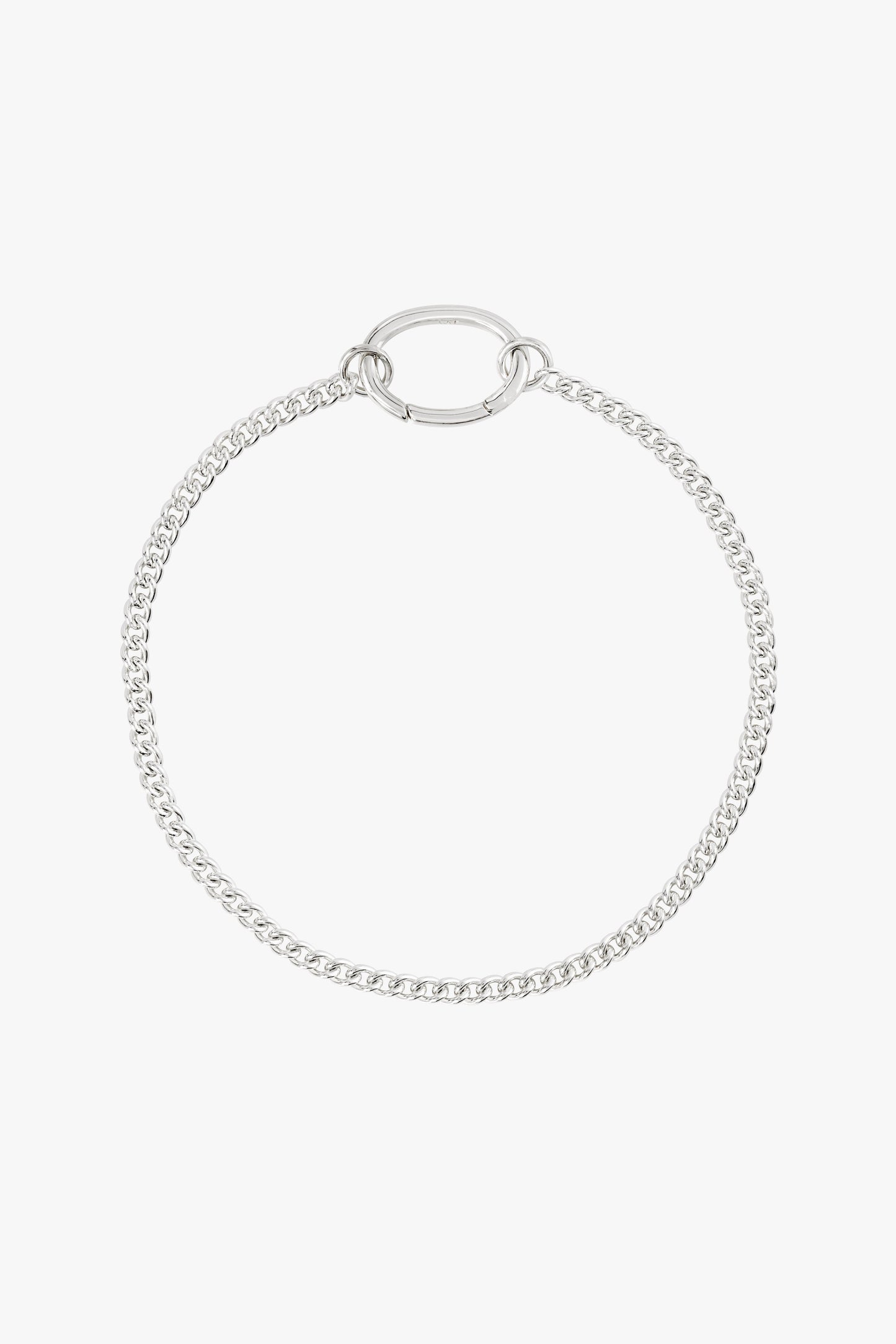 Curb clasp bracelet silver-abc