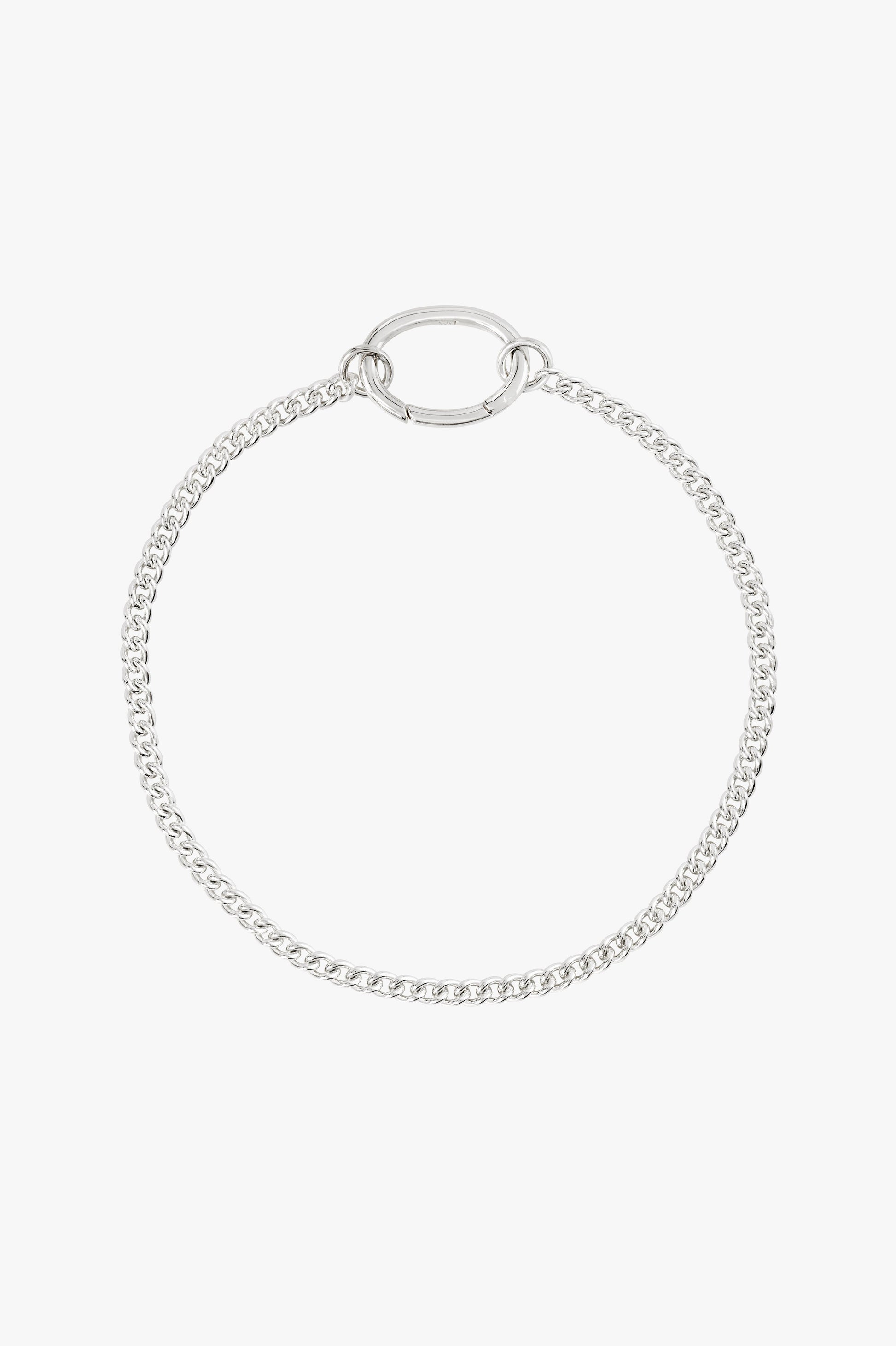 Curb clasp bracelet silver-abc