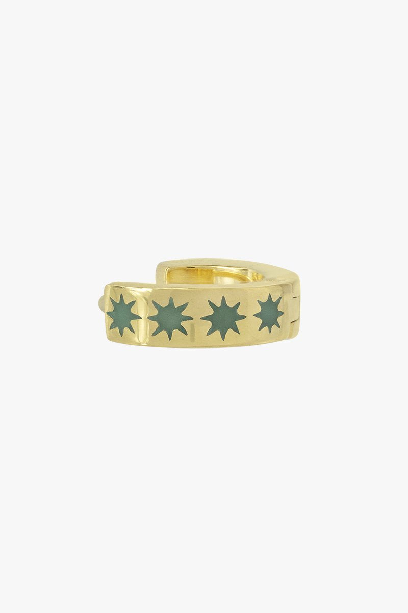 Ice star huggie gold plated-abc