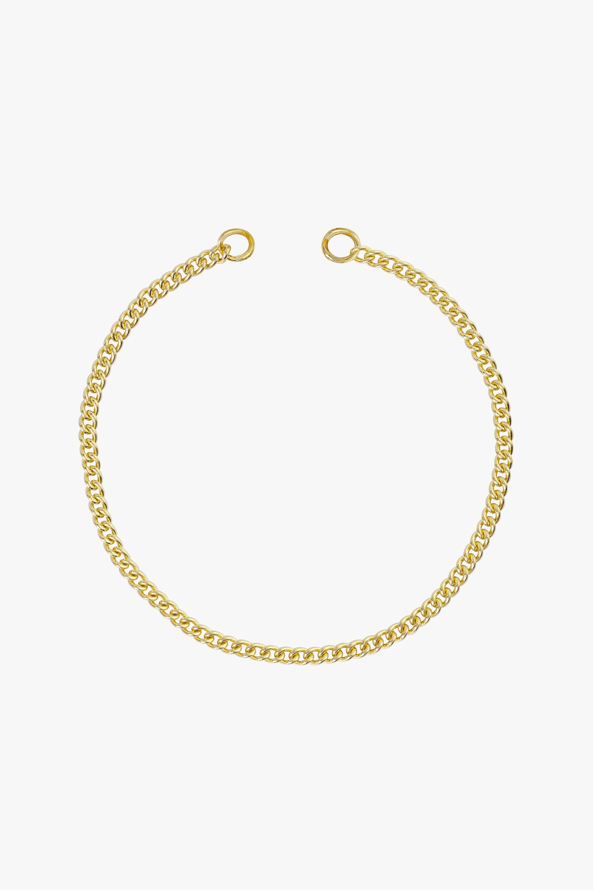 Curb clasp bracelet gold plated-abc