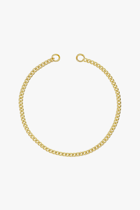 Curb clasp bracelet gold plated-abc