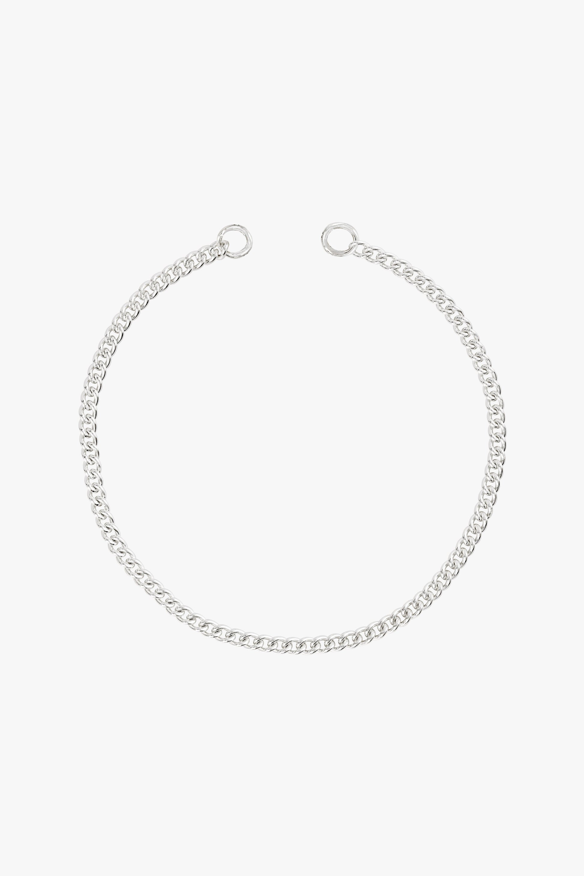 Curb clasp bracelet silver-abc