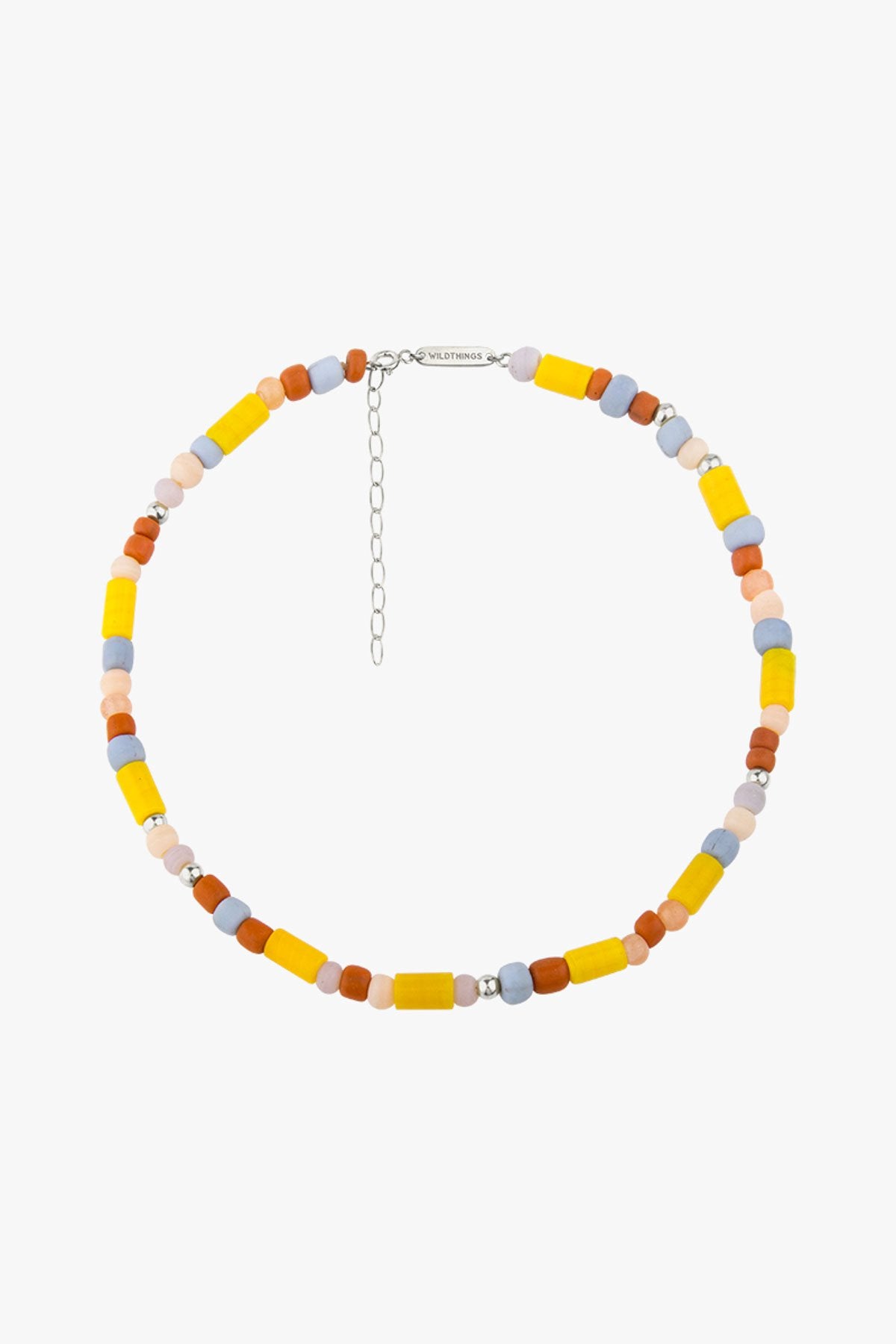 Rainbow necklace silver (34 cm)-Necklace-wildthings_collectables-Silver---abc