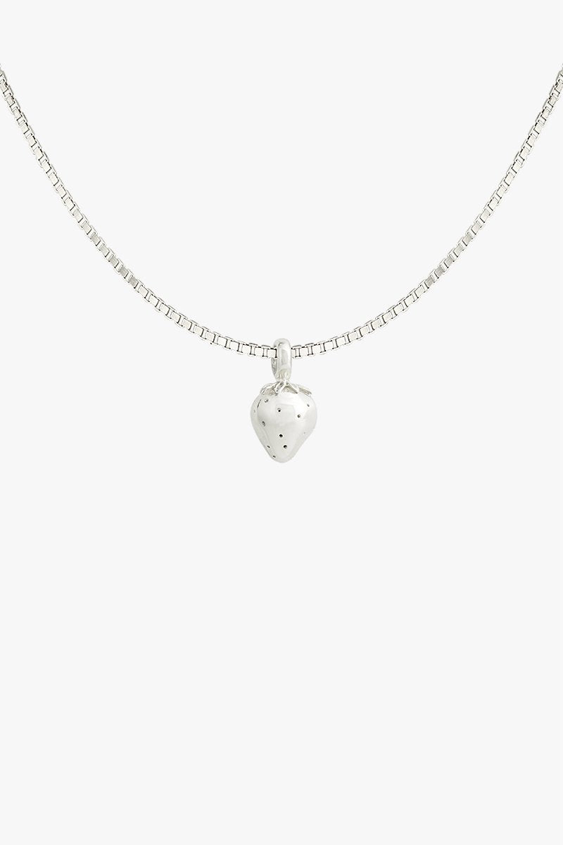 Vintage strawberry pendant silver-Pendant-wildthings_collectables-Pendant-Silver--abc