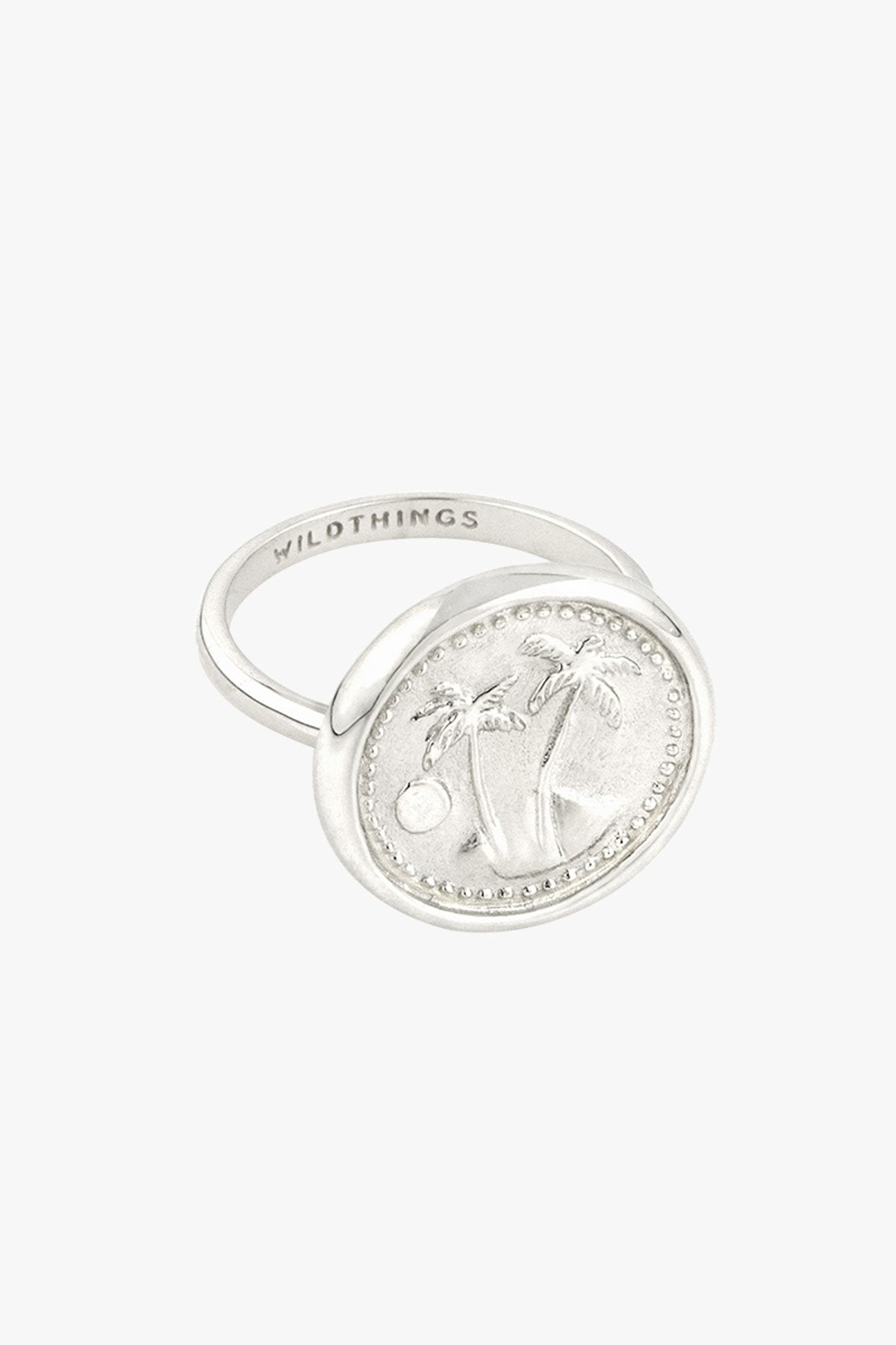 Paradise coin ring silver-abc