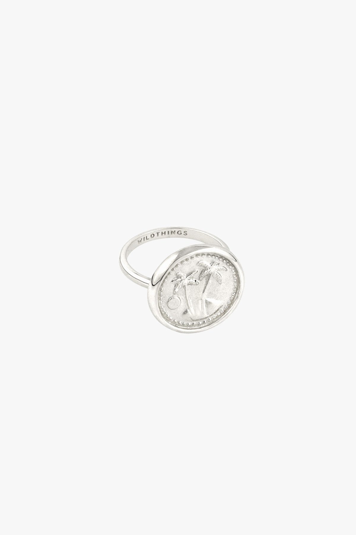 Paradise coin ring silver-abc