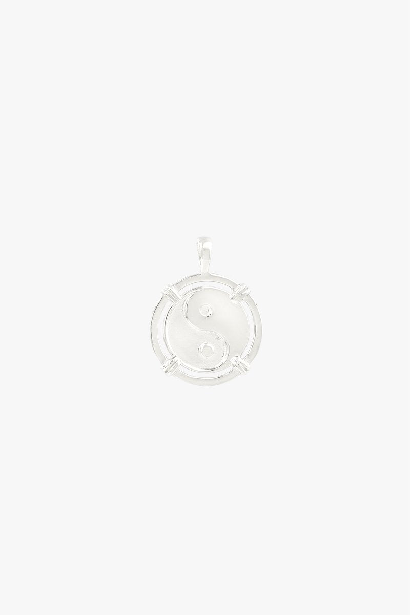 Yin yang coin pendant silver-Pendant-wildthings_collectables-Pendant-Silver--abc