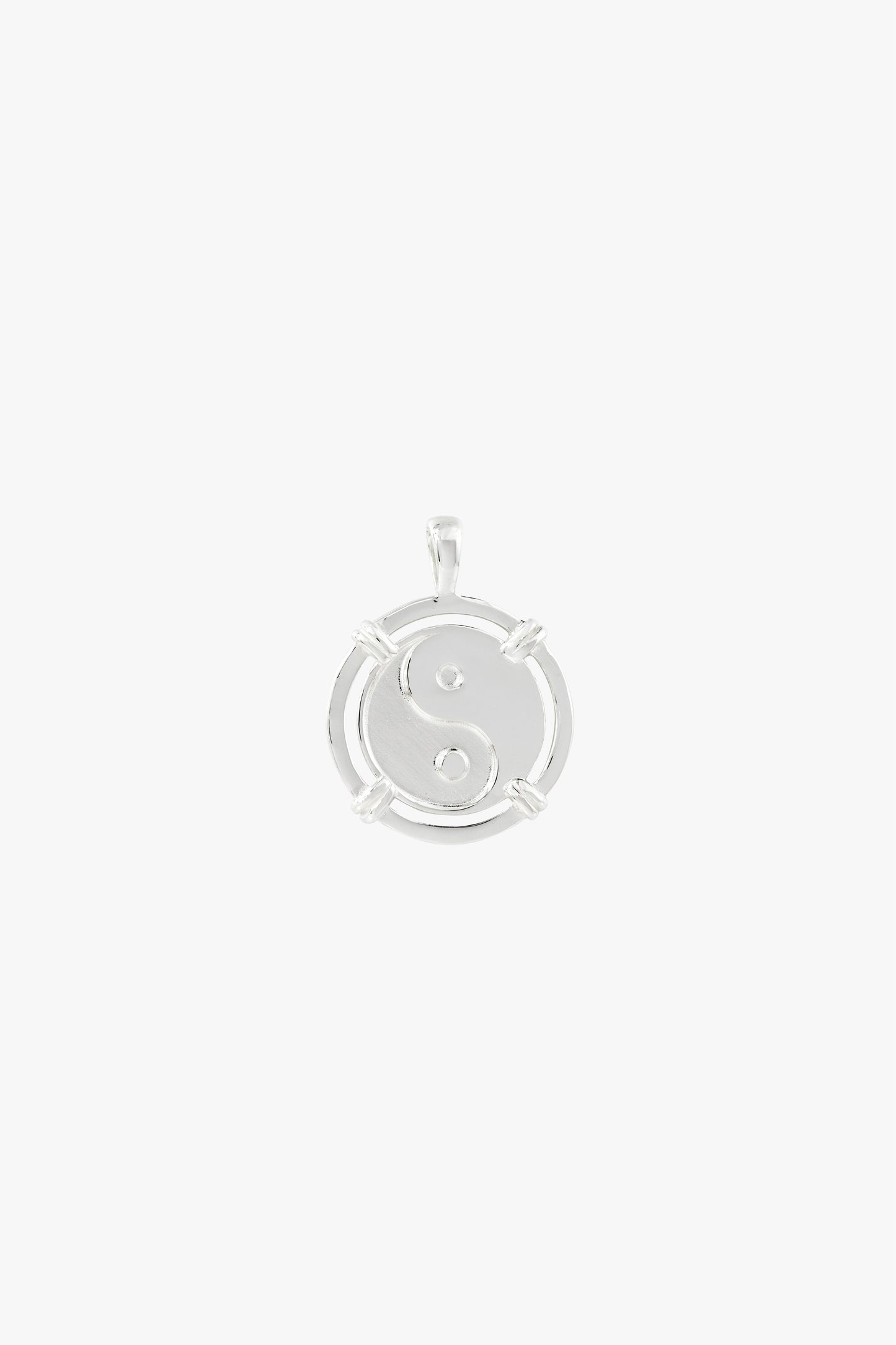 Yin yang coin pendant silver-Pendant-wildthings_collectables-Pendant-Silver--abc