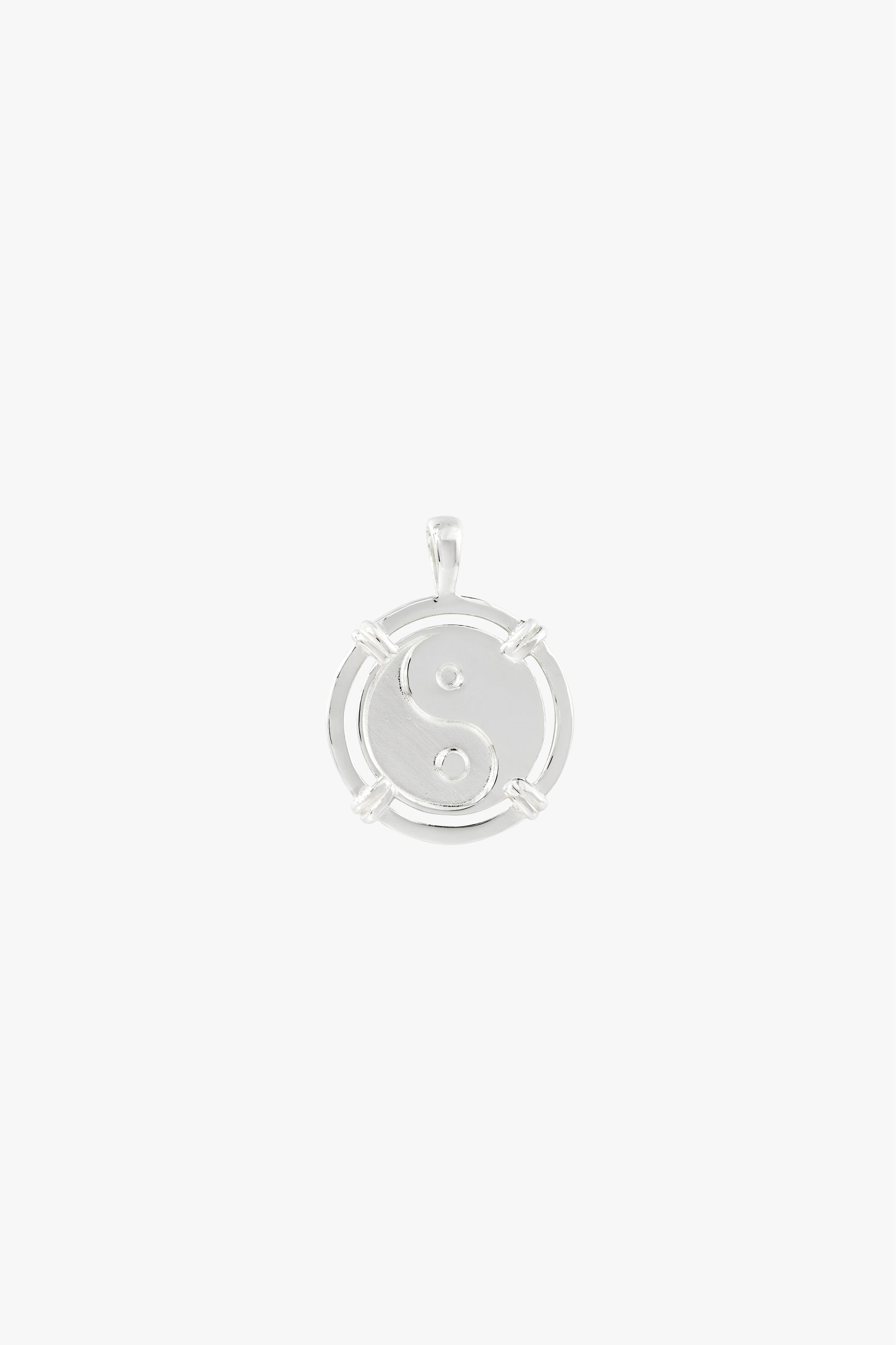 Yin yang coin pendant silver-Pendant-wildthings_collectables-Pendant-Silver--abc