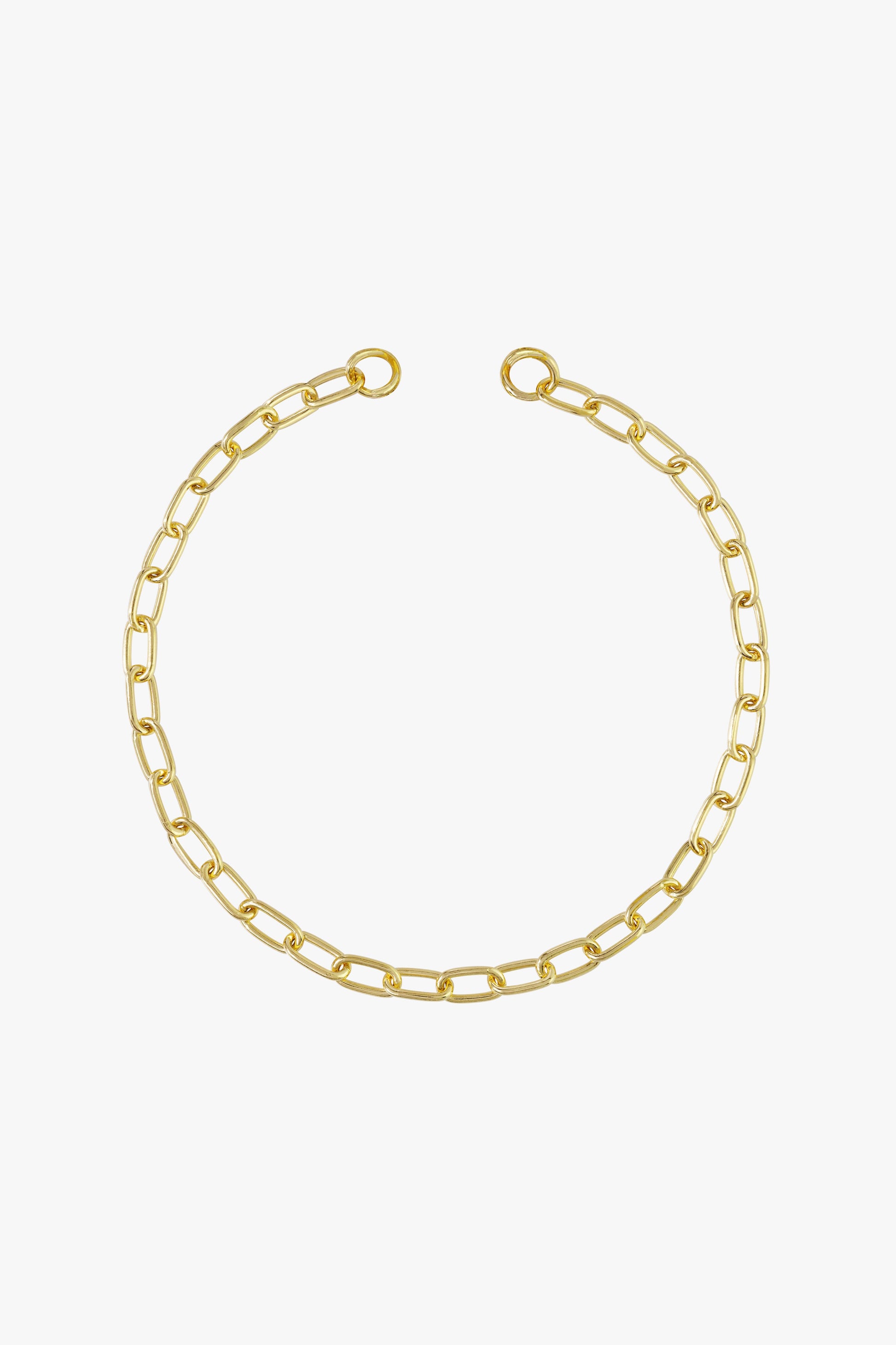 Chunky figaro clasp bracelet gold pated-abc