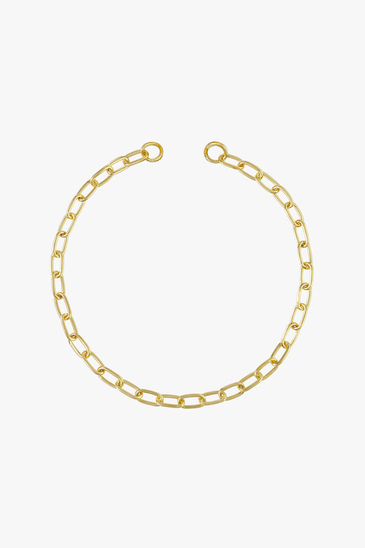 Chunky figaro clasp bracelet gold pated-abc